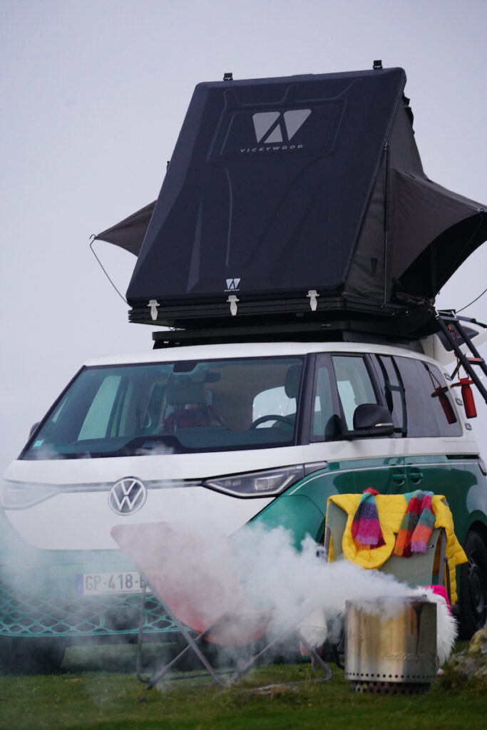 van électrique Campy Camper au col d'Ispeguy